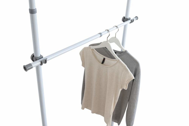 Șină de garderobă, șină de îmbrăcăminte HERKULES 2 bucăți, 75-120 cm, WENKO