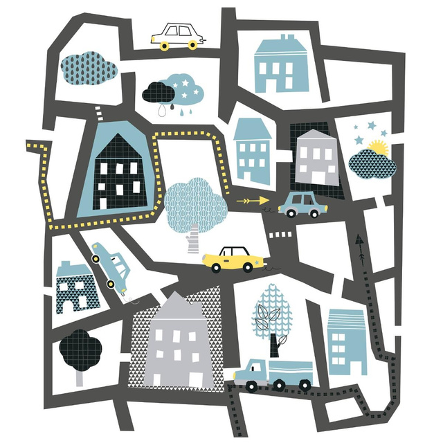 Lenjerie de pat copii ROAD, 140 x 200 cm