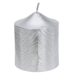 Candelă decorativă cu model metalic, 5 x 6 cm