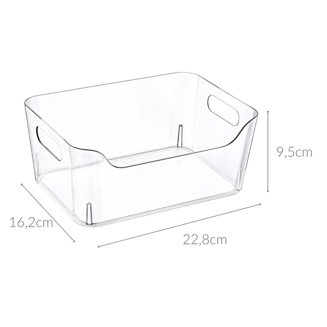 Organizator din plastic transparent, 3 l