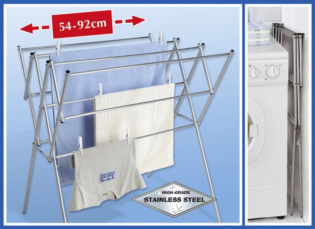 Uscător telescopic pentru rufe, lenjerie, prosoape