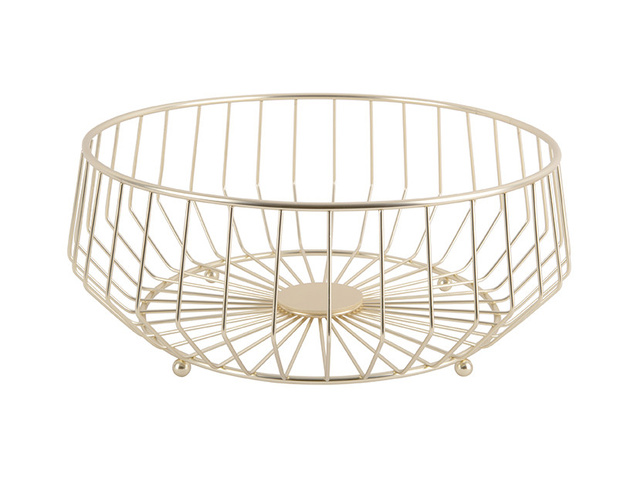 Coș cu fructe, metal auriu, LINEA