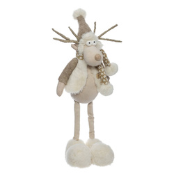Figurina Mr. Reindeer, bej, plastic, 52 cm