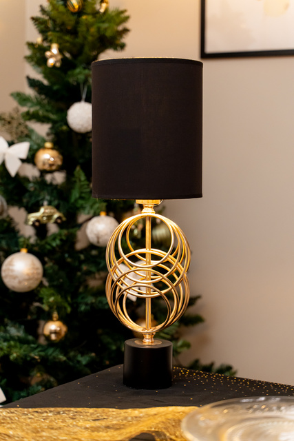 Lampa de masa CIRCLY cu decor auriu