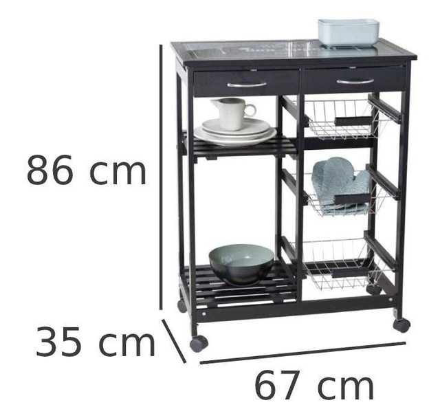 Cărucior de bucătărie BON APPETIT, multifuncțional, WENKO