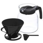 Urcior de sticlă cu filtru de preaplin și capac, 1,2 l