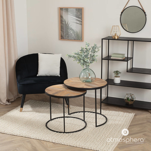 Oglindă rotundă de perete , Ø 37 cm