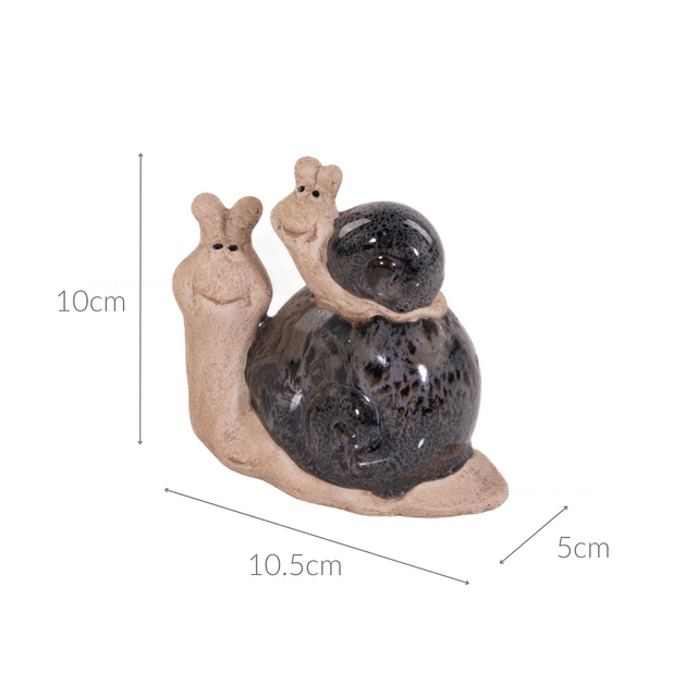 Figurina melc, decor gradina, 10 x 11 cm