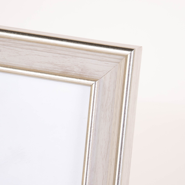 Ramă foto, imitație de lemn alb, 24 x 29 cm