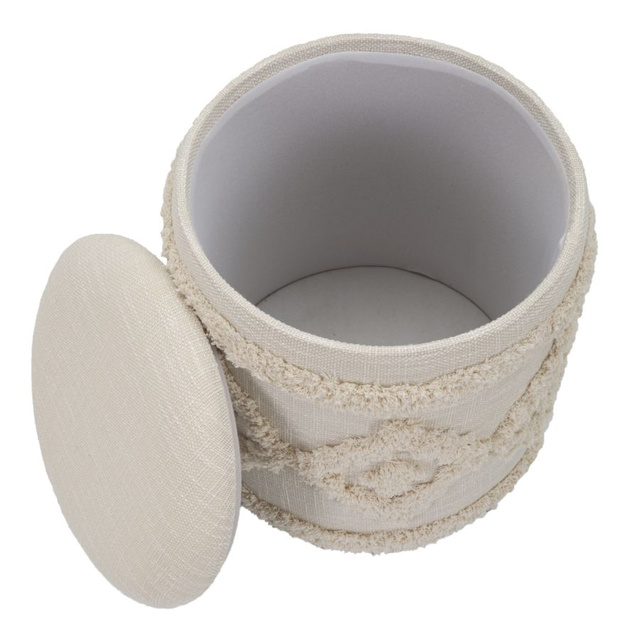 Taburet cu spatiu depozitare, rotund, 35 cm