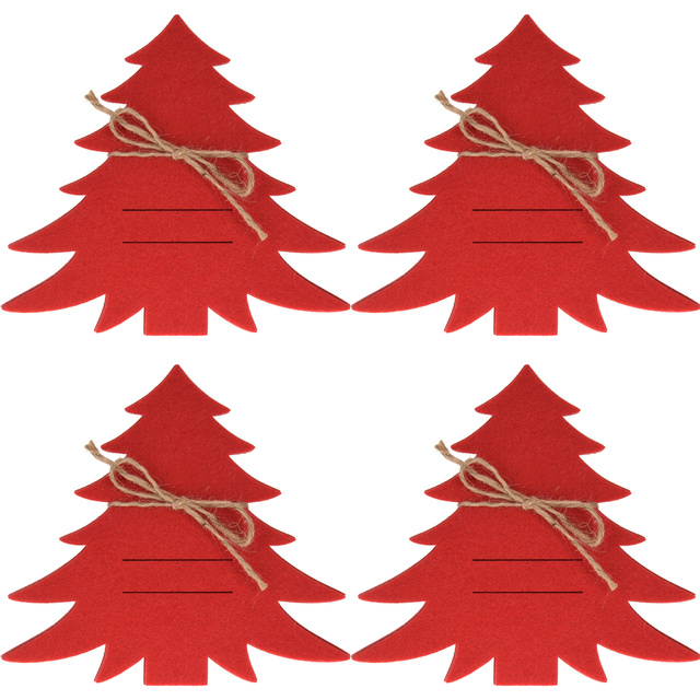 Suporturi pentru tacamuri Brazi de Craciun, 4 bucati