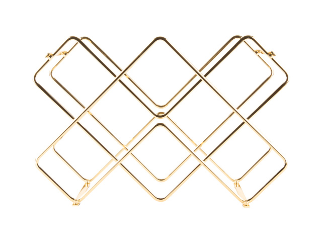 Suport de vin metalic DIAMONDS, 40,5 x 27,5 x 15,5 cm