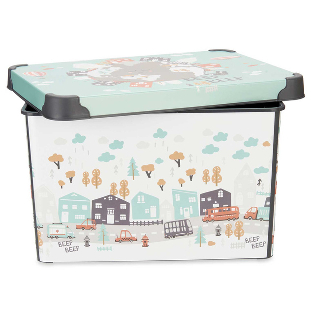 Cutie pentru jucării cu capac BEEP BEEP, 17 l