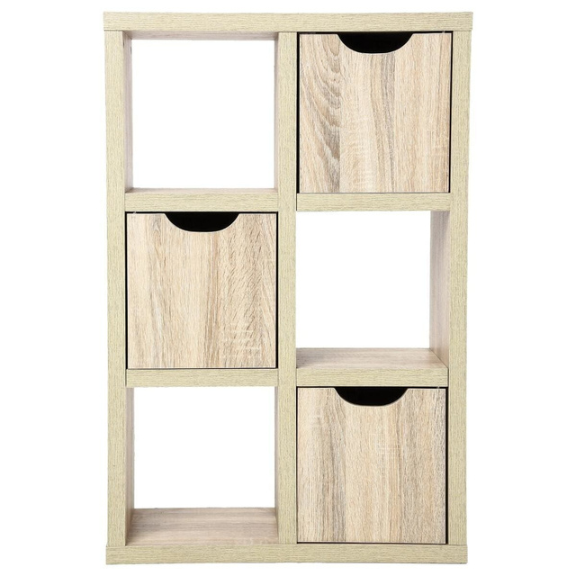 Bibliotecă pentru living cu 6 compartimente, 30x60x95 cm