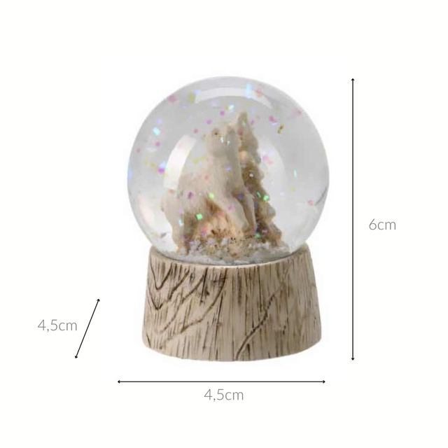 Glob de zăpadă cu animal, Ø 4,5 cm
