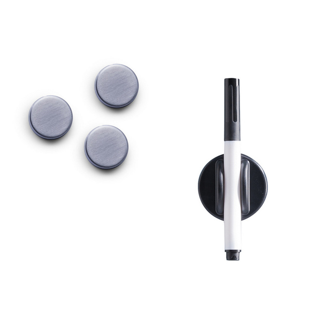 Tablă de sticlă MEMO pentru notițe + 3 magneți și 4 cârlige, 40x20 cm, ZELLER, albă