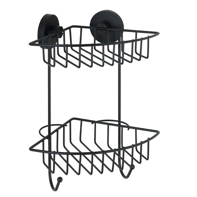 Raft pentru duș BARI Vacuum-Loc, cu două niveluri, metalic, WENKO, negru