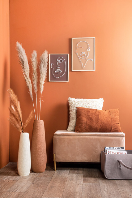 Decor de perete cu motiv metalic al feței, ART LINE