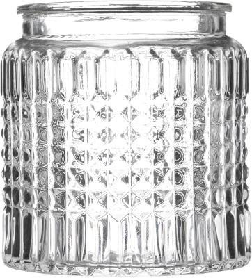 Borcan decorativ pentru dischete de bumbac cu capac, Ø 10,8 cm, sticla