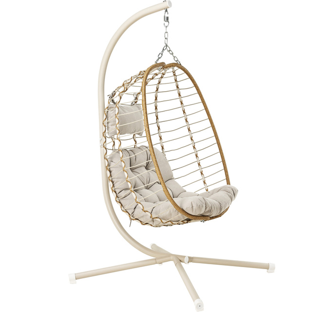 Scaun suspendat cu leagan de gradina, inaltime 195 cm