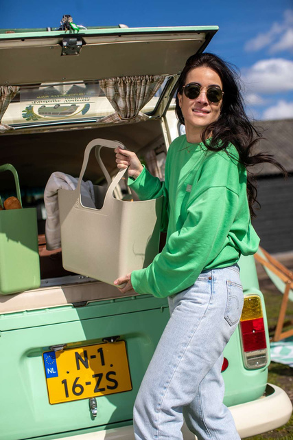 Geantă multifuncțională pentru cumpărături, plajă TASCHE XL, KOZIOL, nisip de deșert natural