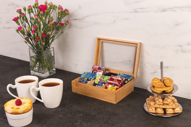 Cutie de bambus pentru ceai la plic - 6 compartimente, ZELLER