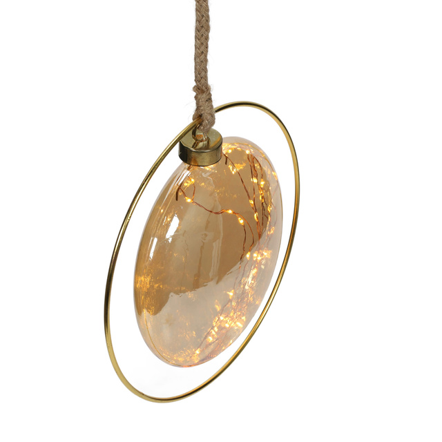 Glob de sticlă decorativ cu iluminare LED, Ø 15 cm