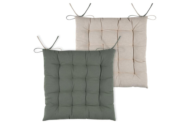 Pernă pentru scaun cu legături DUO, 100% bumbac, 40 x 40 cm