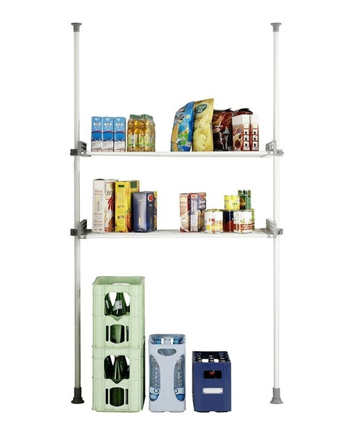 Raft telescopic de bucătărie și baie, HERKULES Rafturi duble pentru dulap, 2 nivele, WENKO