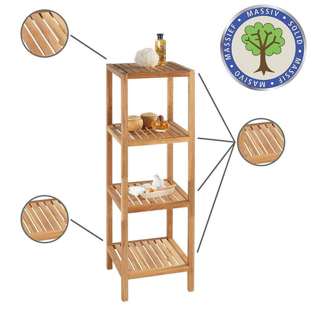 Raft de baie NORWAY - 4 niveluri, WENKO, natural