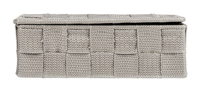 Organizer cu capac ADRIA, recipient pentru baie, WENKO, gri închis