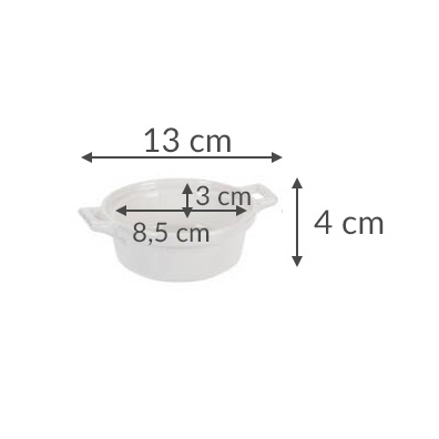 Vase de copt din portelan, 3 bucati, rotunde