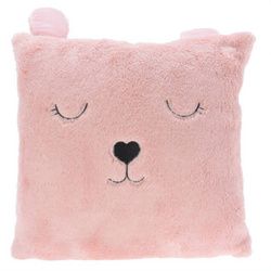 Perna de pluș ANIMAL, cu urechi, 43 x 43 cm
