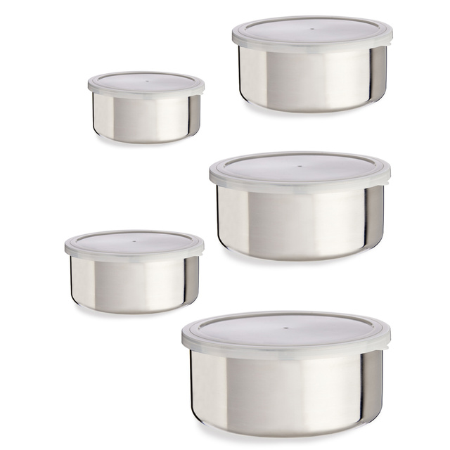 Set 5 cutii pentru prânz din oțel în diverse dimensiuni