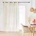 Perdeau de geam cu efect de in, 140 x 260 cm, LOGAN