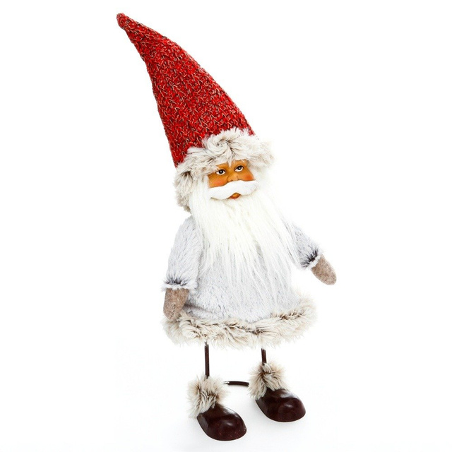 Figurină cu tema lui Moș Crăciun pe o structură metalică