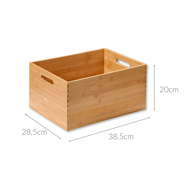 Cutie de lemn cu manere, bambus