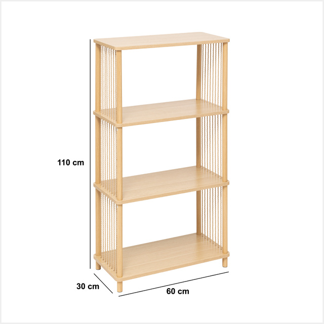 Bibliotecă deschisă KORD, 4 niveluri, 60 × 30 × 110 cm
