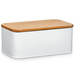 Cutie pentru pastrarea painii, capac de lemn, Zeller, 31 x 18 x 13 cm, Alb
