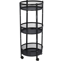 Carucior de bucatarie pliabil pe roti, 3 etaje