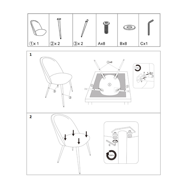 Scaun de sufragerie tapitat SLANO