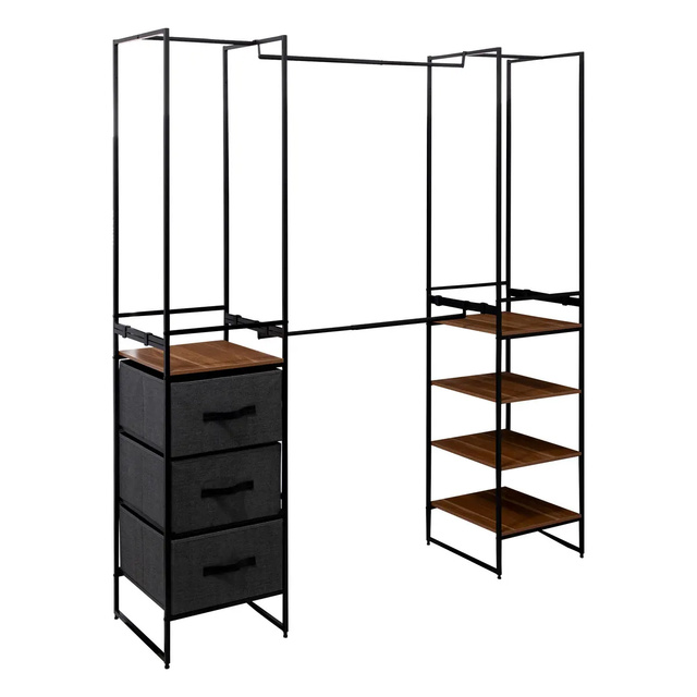 Modul de depozitare: 3 sertare, 4 rafturi, șine, 180x47x198 cm