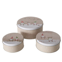 Set de trei cutii de depozitare HARALD, Ø 13-20 cm