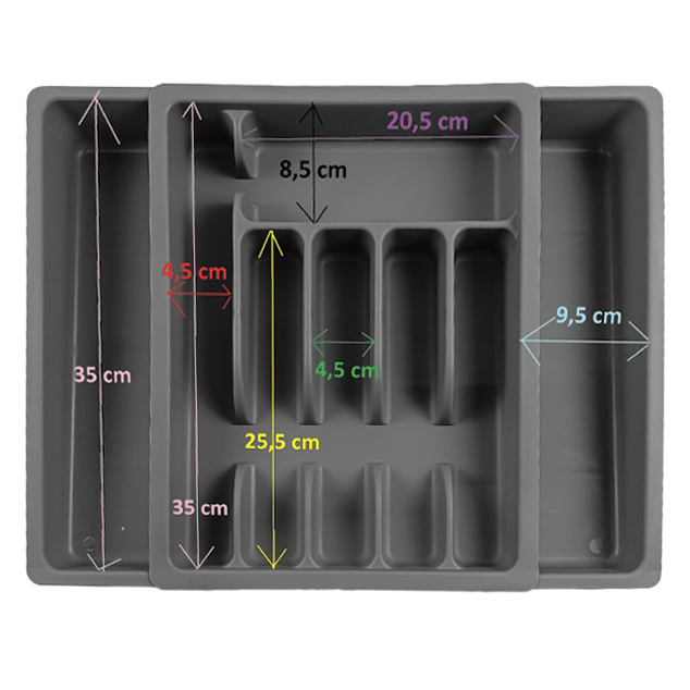 Organizator tacâmuri, insert glisant original pentru sertarul ustensilelor de bucătărie