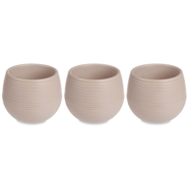 Ghivece de flori cu auto-udare, plastic, 3 buc, Ø 10 cm