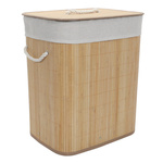 Coș de rufe din bambus cu sac detașabil, 60 l