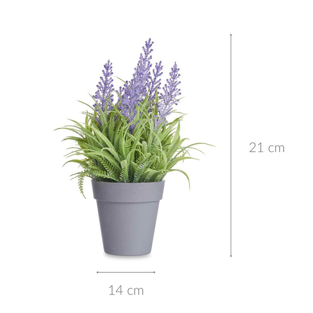 Lavanda artificiala intr-un vas gri
