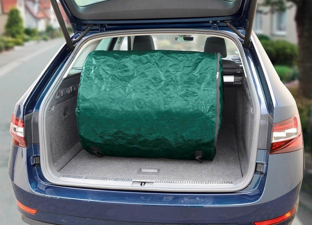 Geantă de grădină cu fermoar, geantă din poliester cu capac și 2 mânere - 275 l