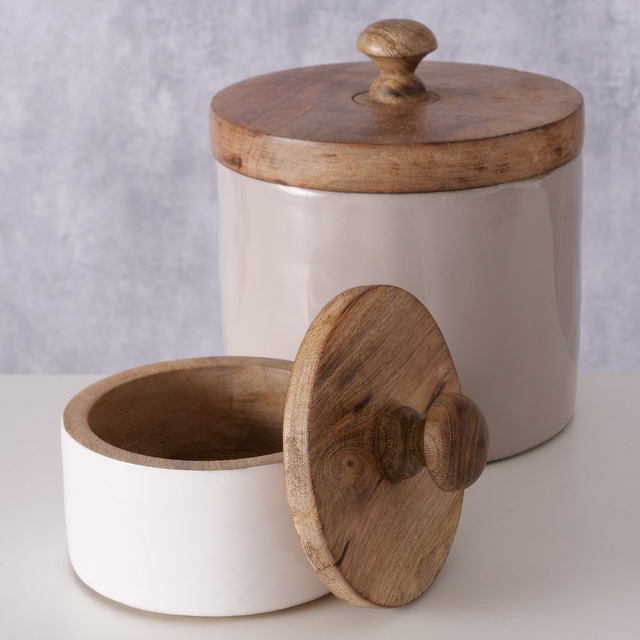 Cutie depozitare Pelia, lemn de mango, 2 buc