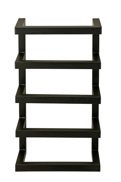 Suport pentru prosoape, otel, negru mat, 4 rafturi, FONDIRO, WENKO